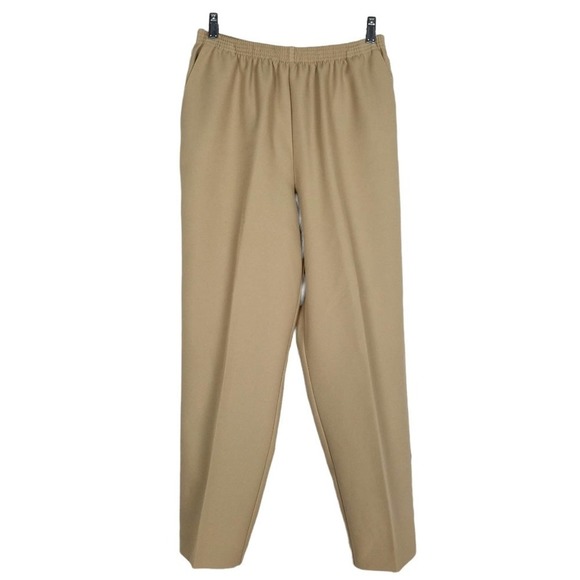 Alfred Dunner Tan Grandma Coastal Straight Leg Pants - Picture 1 of 10